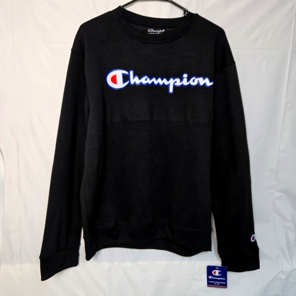 Champion Black Men's Sweater Sweatshirt Size Medium NEW - Picture 1 of 4